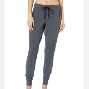 ALO Yoga Urban Moto Sweatpants - Anthracite Grey - Size Large